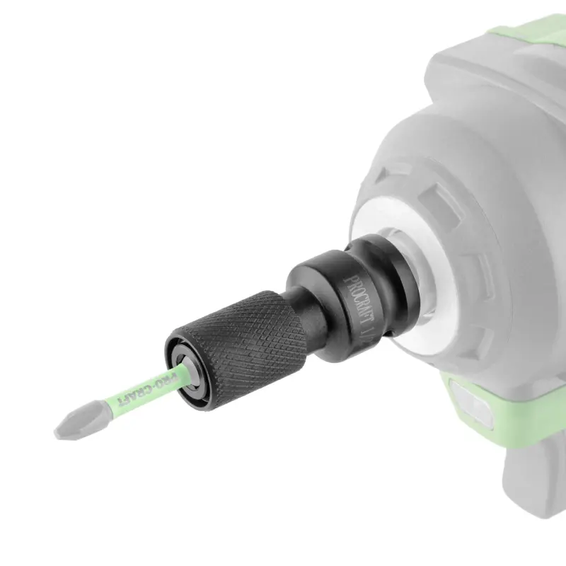 Adaptér (redukce) z 1/2" čtyřhran na bity 1/4" pro rázové utahováky | Adapter 1/2" for impact wrench