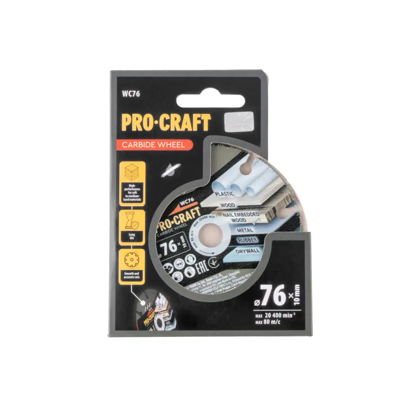 Řezný, karbidový kotouč Procraft WC76 | WC76