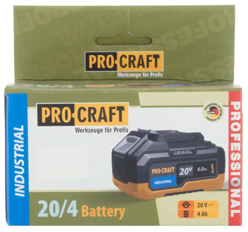 Baterie akumulátorová 20V Li-ion, 4000mAh Procraft 20/4 Industrial | 20/4 Industrial