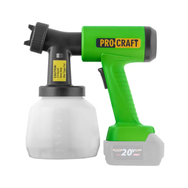 Aku stříkací pistole Procraft PSE22bb s funkcí ofukování (bez baterie a nabíječky) | PSE22bb