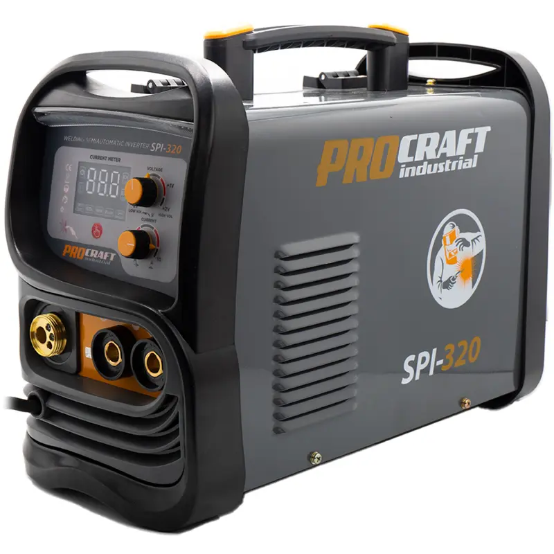 Sada svářecí poloautomatický invertor SPI-320 s úhlovou bruskou PW2450 + drát FW81 + kukla + magnet | SSPI-320/PW2450/SPH90