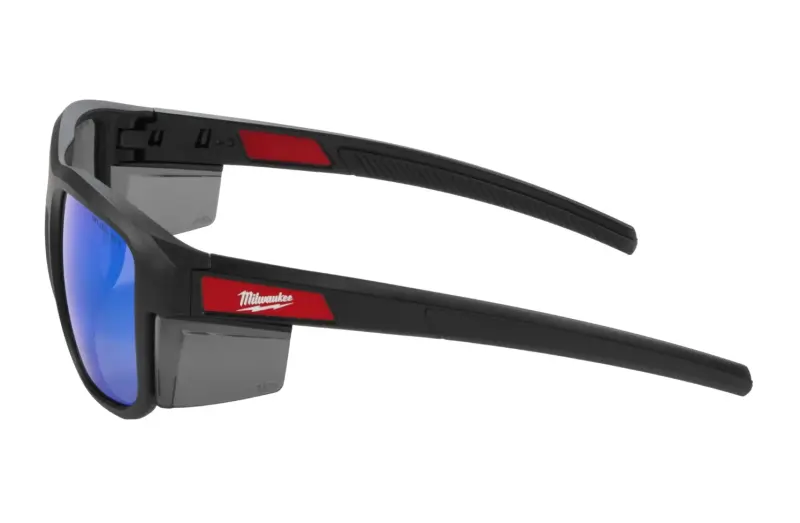 Celoobrubové ochranné brýle Milwaukee, zrcadlové modro/zelené, odolné proti poškrábání a zamlžování, 1 ks, 4932500720