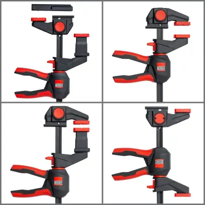 Jednoruční stolní svěrky Bessey EZR360-15SET s otočnou rukojetí pro vodicí lišty EZR360 (150 mm) - 2 ks (BESEZR360-15SET)