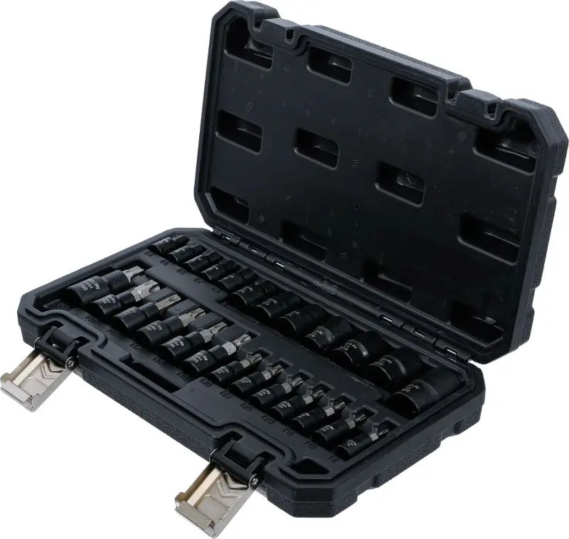 Kraftmann 20124 Nástrčné hlavice 1/4", 3/8", 1/2" - E-profil / T-profil
