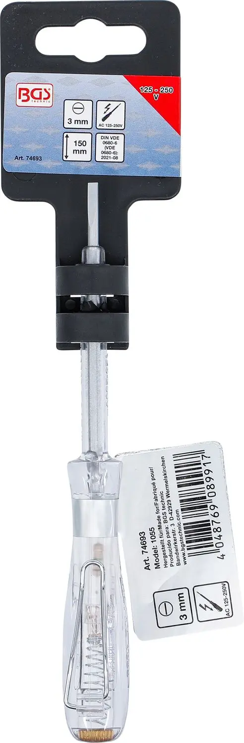 BGS 74693 Zkoušečka napětí 150 mm pro 125 - 250 V