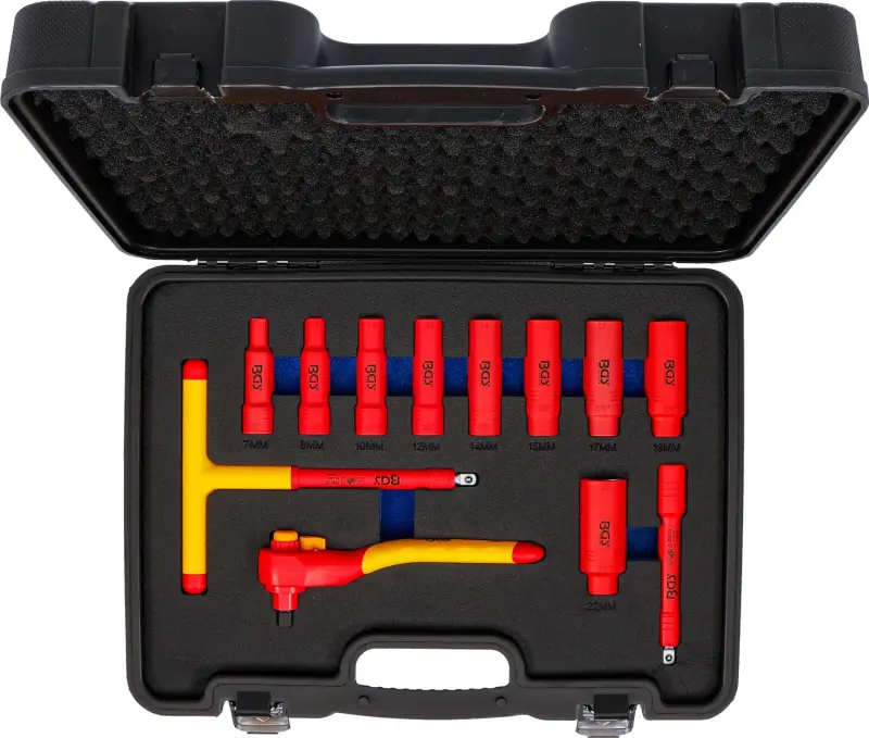 BGS 7146 VDE nástrčné hlavice 3/8" 7 – 22 mm - 12 dílů