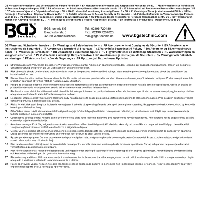 BGS 7146 VDE nástrčné hlavice 3/8" 7 – 22 mm - 12 dílů
