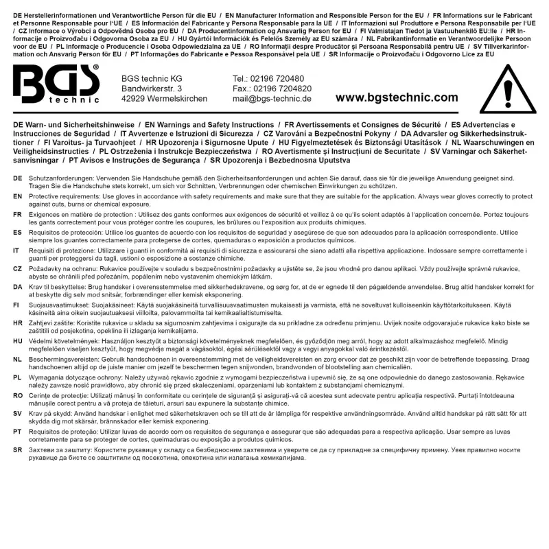 BGS 4521 Pracovní rukavice | velikost 9