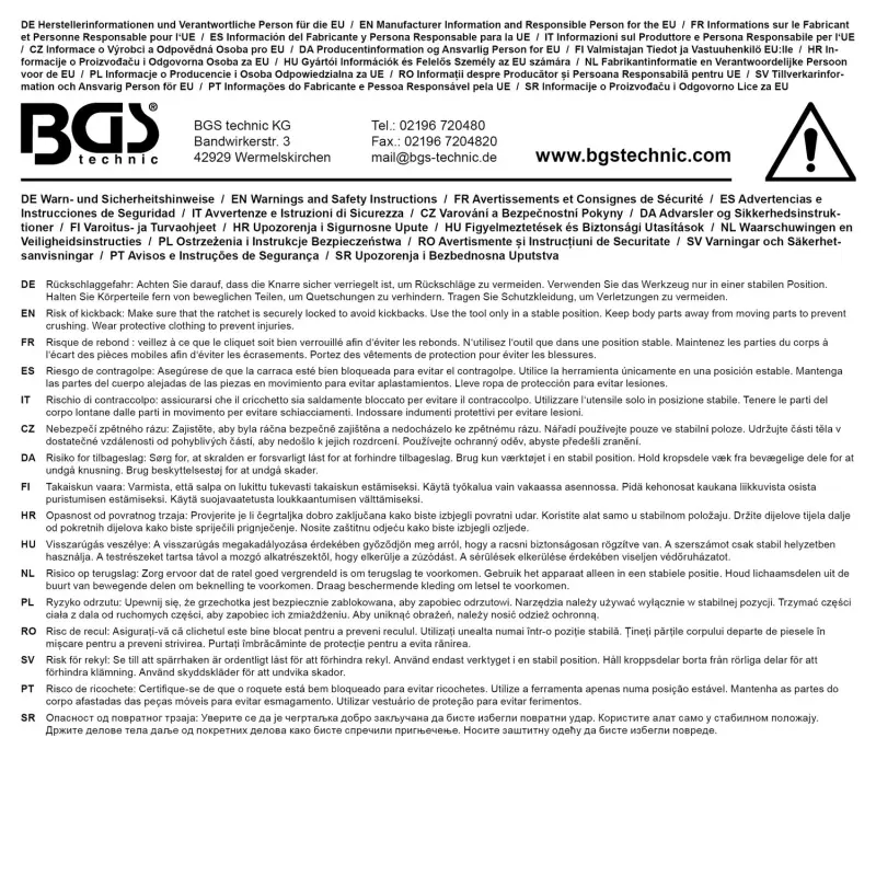 BGS 25132 Kloubová ráčna | aretovatelná 1/2"