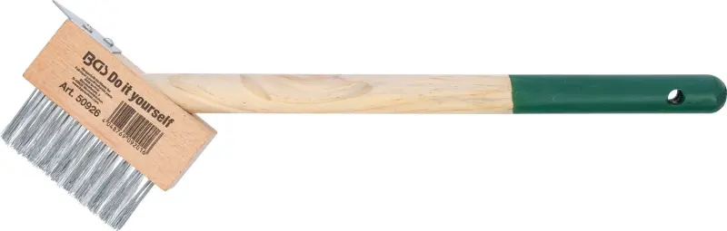 Kraftmann 50926 Drátěný kartáč na plevel ve spárách 300 mm, krátký držák, se škrabkou