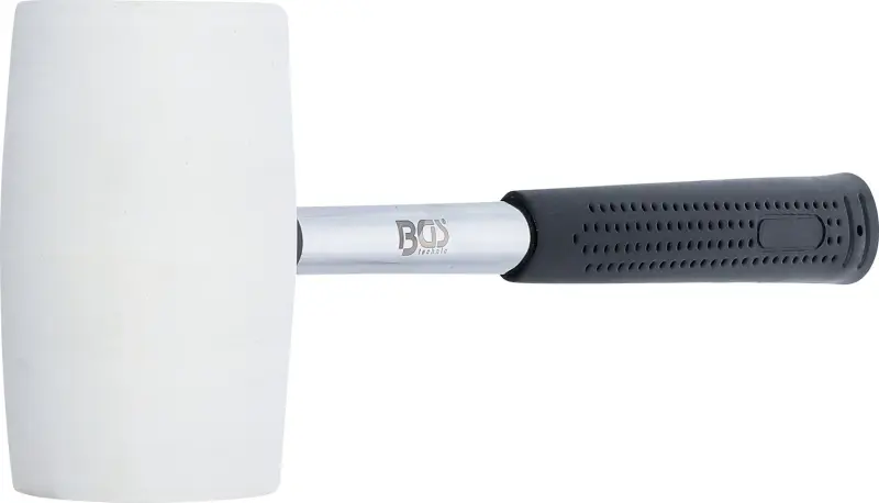 BGS 70141 Gumová palička 750 g, kovová násada, bílá hlava pr. 64 mm