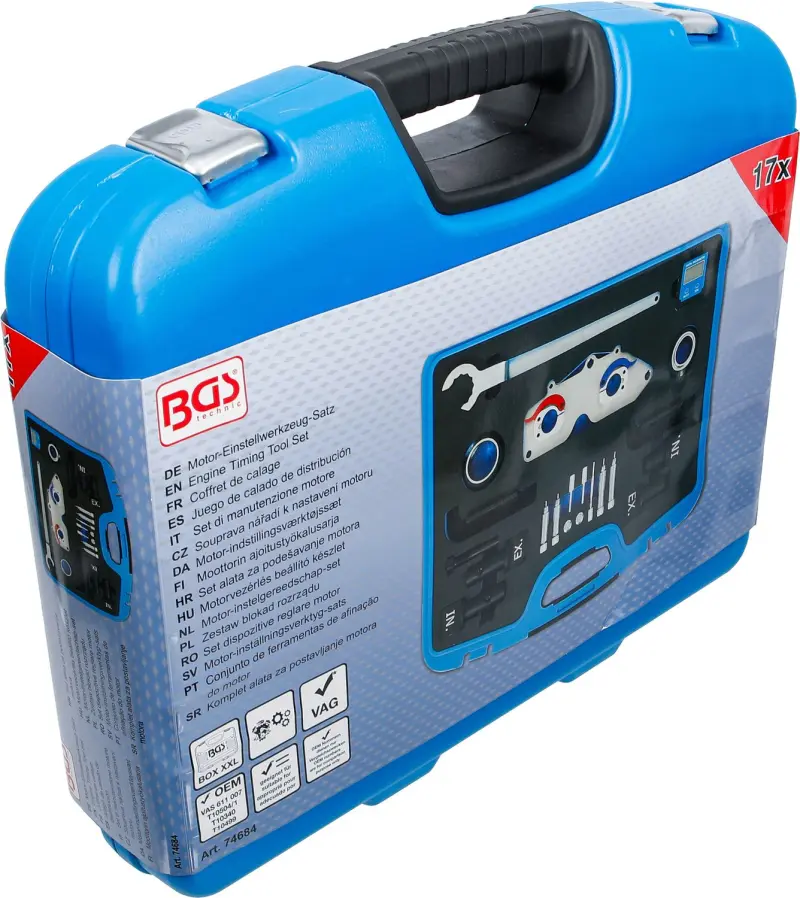 BGS 74684 Souprava nářadí k nastavení motoru pro VAG 1.0, 1.2, 1.4, 1.5 TSI benzín