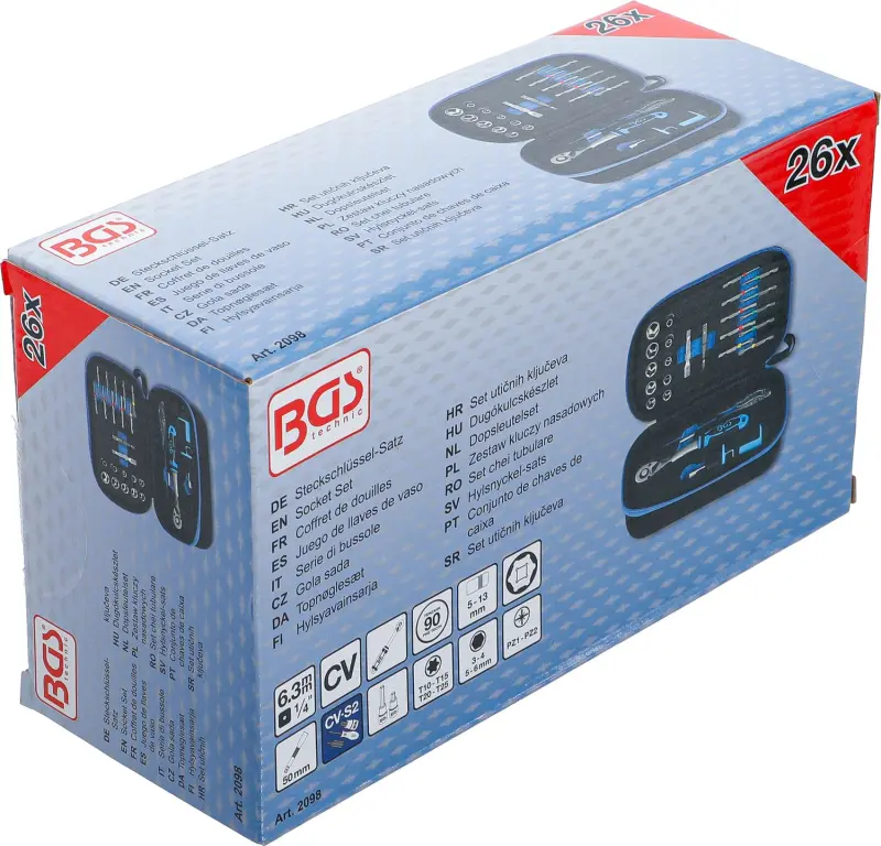 BGS 2098 Gola sada 1/4" | 26 dílů