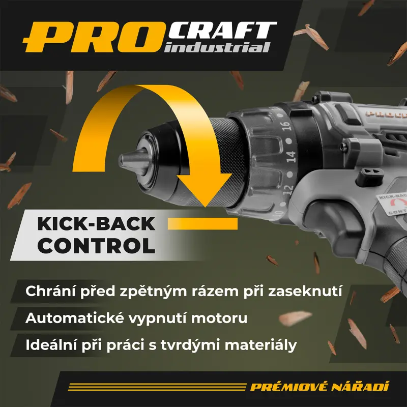 Aku vrtací šroubovák Procraft Industrial CD20A (PRCCD20A1BC)