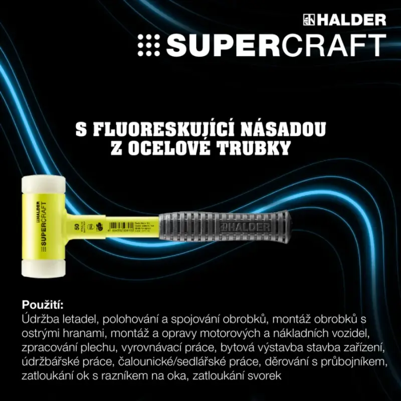Palička Halder 3377.150 s měkkým čelem SUPERCRAFT pr. 50 mm (HAL3377.150)