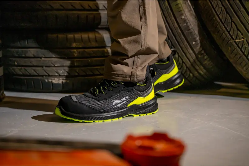 Bezpečnostní obuv Milwaukee FLEXTRED s vysokou viditelností, textilní svršek, FXT S1PS Yellow 1L515155 SC FO SR ESD, žlutá barva (vel.39), 4932501457