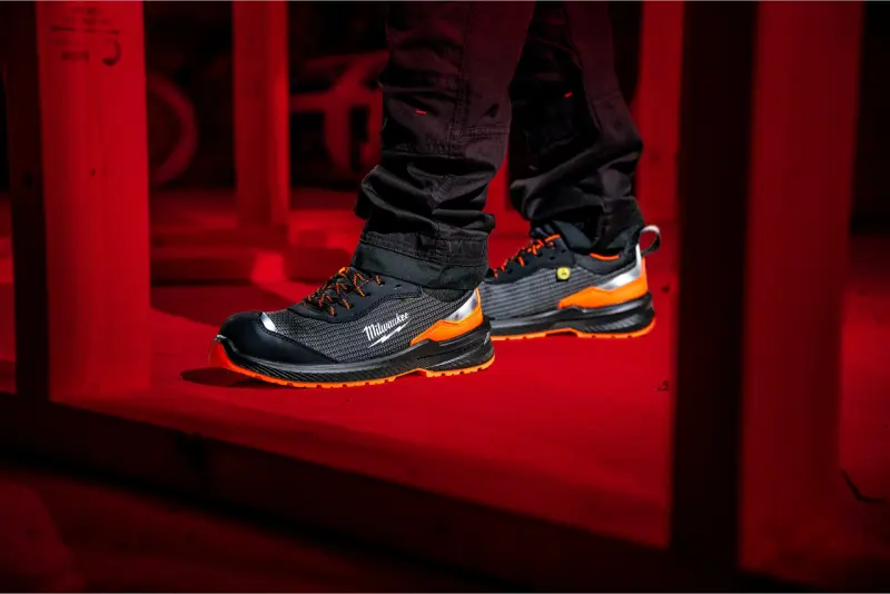 Bezpečnostní obuv Milwaukee FLEXTRED s vysokou viditelností, textilní svršek, FXT S1PS Orange 1L919199 SC FO SR ESD, oranžová barva (vel.45), 4932501567