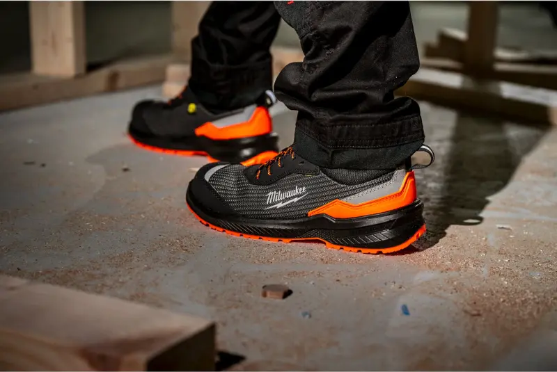 Bezpečnostní obuv Milwaukee FLEXTRED s vysokou viditelností, textilní svršek, FXT S1PS Orange 1L919199 SC FO SR ESD, oranžová barva (vel.45), 4932501567