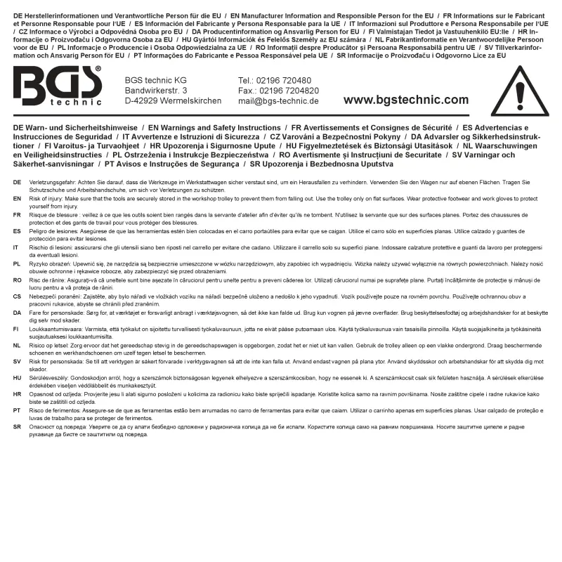 Servisní pojízdný vozík na nářadí BGS 90112, nosnost 135 kg (BGS1090112)