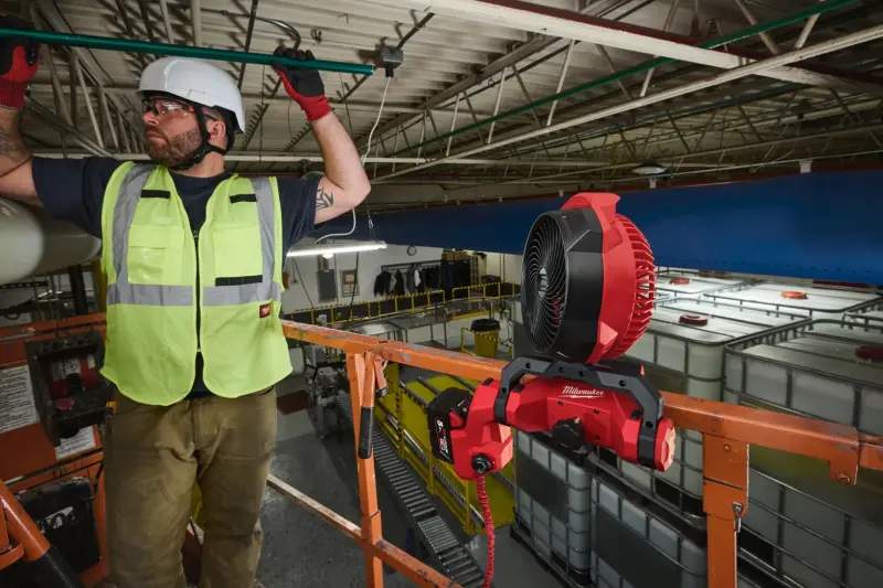 Aku ventilátor/větrák Milwaukee M18 LAF-0 LIFT AIR FAN pro nůžkové plošiny, bez aku, 4933499235