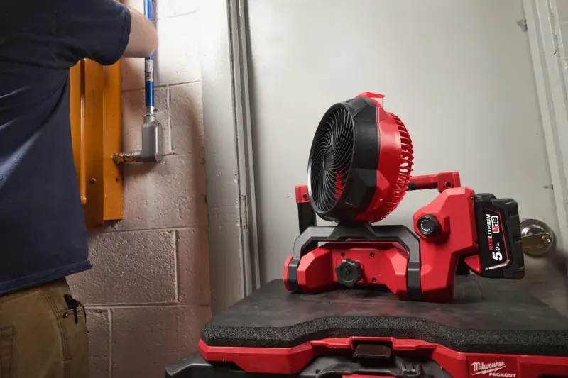 Aku ventilátor/větrák Milwaukee M18 LAF-0 LIFT AIR FAN pro nůžkové plošiny, bez aku, 4933499235