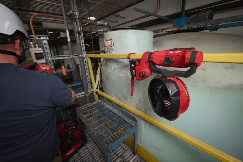Aku ventilátor/větrák Milwaukee M18 LAF-0 LIFT AIR FAN pro nůžkové plošiny, bez aku, 4933499235