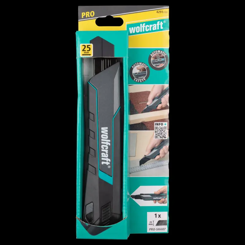 Nůž s odlamovací čepelí Wolfcraft PRO SAFETY, 18 mm, L/P 4290000 (WOLF4290000)