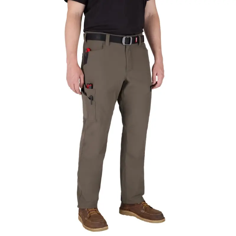 Pracovní kalhoty MILWAUKEE FREEFLEX Stretch, hnědé, Vel. 48/M, 4932502053