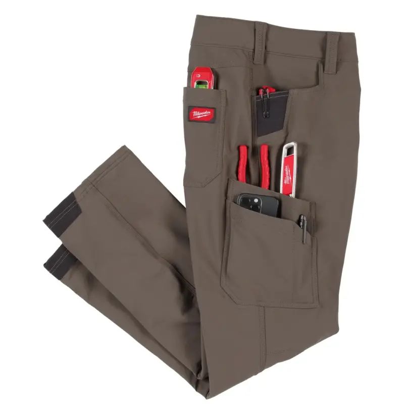 Pracovní kalhoty MILWAUKEE FREEFLEX Stretch, hnědé, Vel. 50/L, 4932502054