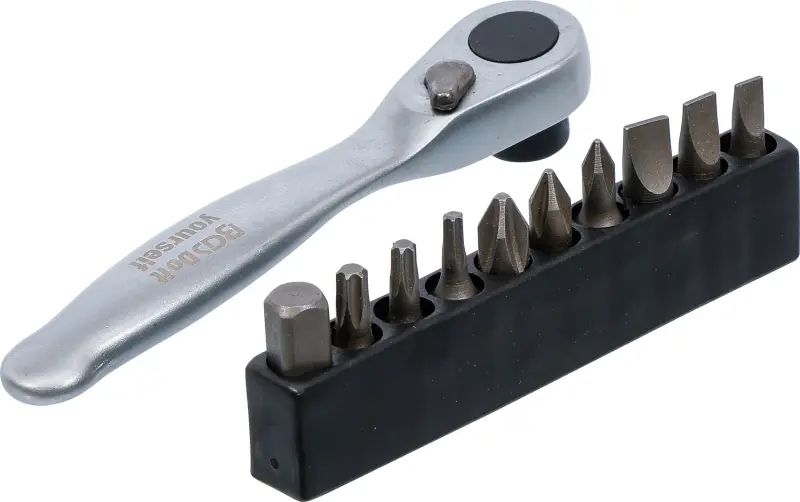 Bitová ráčna 1/4" včetně šroubovacích bitů Kraftmann 90110 - 11 dílů (BGS1090110)