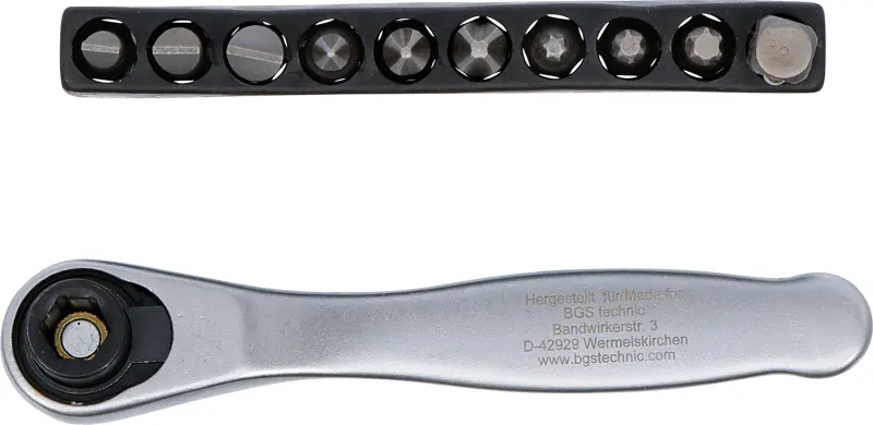 Bitová ráčna 1/4" včetně šroubovacích bitů Kraftmann 90110 - 11 dílů (BGS1090110)