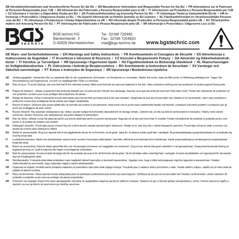 Bitová ráčna 1/4" včetně šroubovacích bitů Kraftmann 90110 - 11 dílů (BGS1090110)
