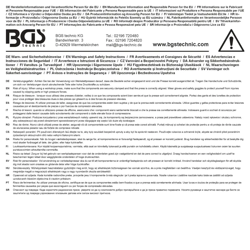 Univerzální lisovací podložka pro dílenský lis BGS 74703 (BGS1074703)