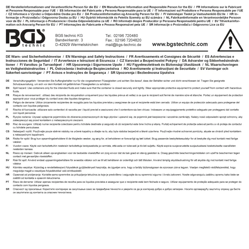 Přístroj na čištění a výměnu oleje v automatických převodovkách BGS 7091 (BGS107091)