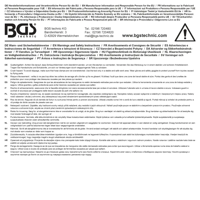 Hadicové spony pr. 10 ÷ 45 mm Kraftmann 88185 - 15 dílů (BGS1088185)