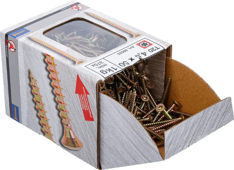 Víceúčelové šrouby T-profil T20 4,0 x 50 mm 1 kg / 375 ks Kraftmann 88025 (BGS1088025)