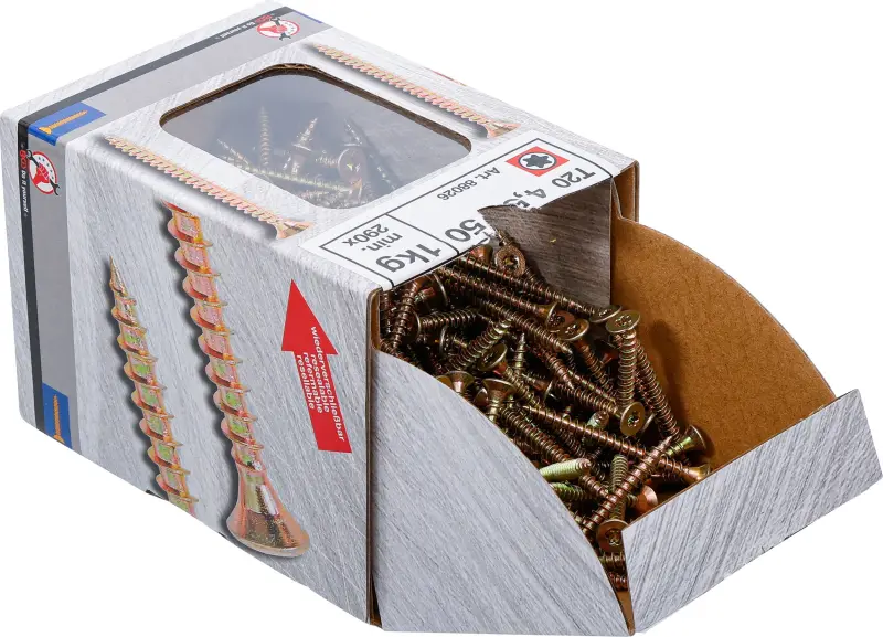 Víceúčelové šrouby T-profil T20 4,5 x 50 mm 1 kg / 290 ks Kraftmann 88026 (BGS1088026)
