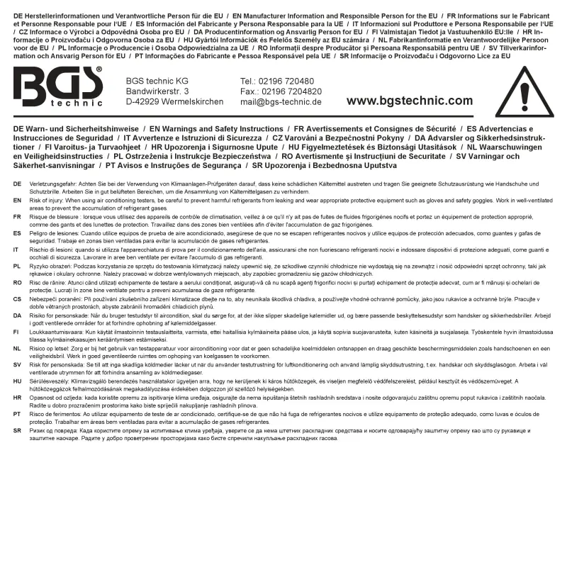 Klimatizační servisní a údržbové zařízení BGS 7092 (BGS107092)