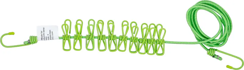 Šňůra na prádlo flexibilní 1,9–2,4 m s 10 klipy Kraftmann 85535 (BGS1085535)