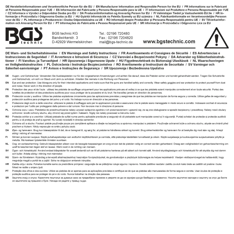 Pneumatická ofukovací pistole s tryskou BGS 3329 (BGS103329)