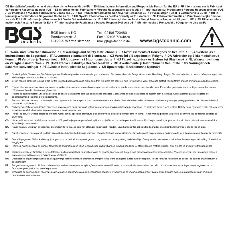 Sada skřipcových kleští 6dílná BGS 4587 (BGS104587)