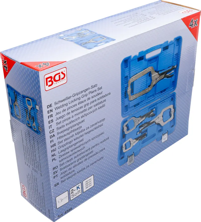 Sada svářecích skřipcových kleští 4dílná BGS 4586 (BGS104586)