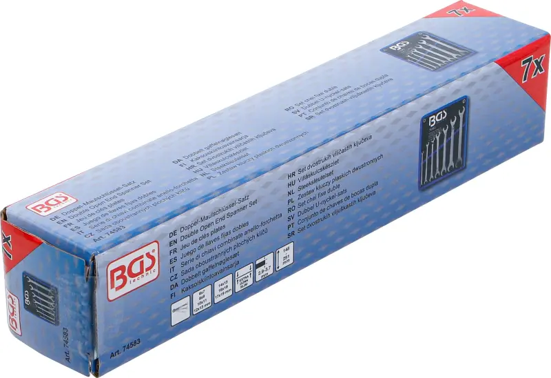 Oboustranné ploché klíče 6 ÷ 19 mm BGS 74583 - 7 dílů (BGS1074583)