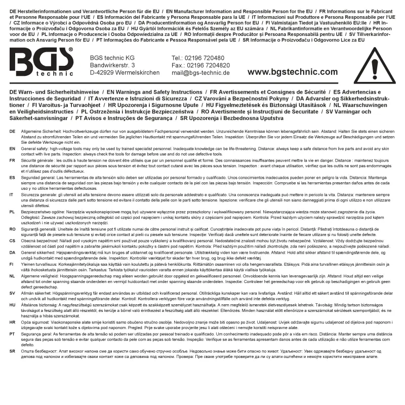 Kabelový nůž VDE 180 mm BGS 35893 háková čepel (BGS1035893)