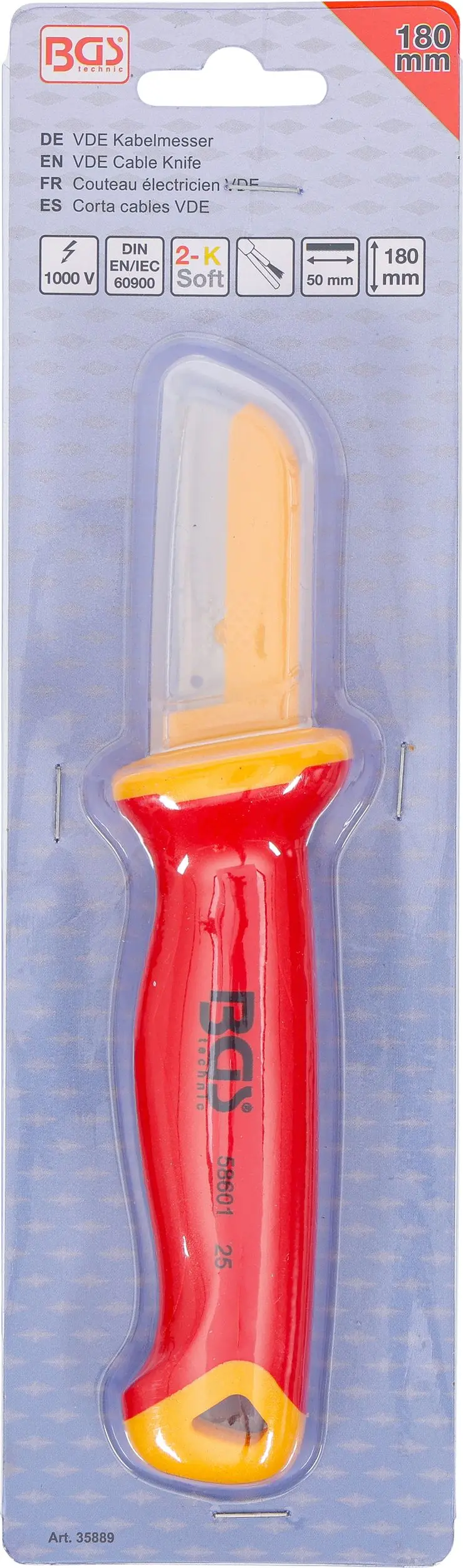 Kabelový nůž VDE 180 mm BGS 35889 rovný (BGS1035889)