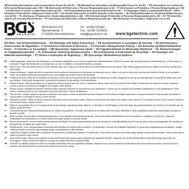 Nástroj pro demontáž zadního světla 3/8" pro Tesla Model 3 BGS 74647 (BGS1074647)