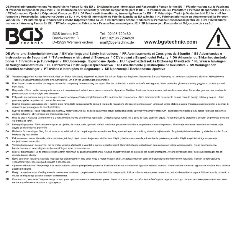 Sada pro opravu závitů žhavicích svíček M8 x 1,0 Kraftmann 19530 (BGS1019530)