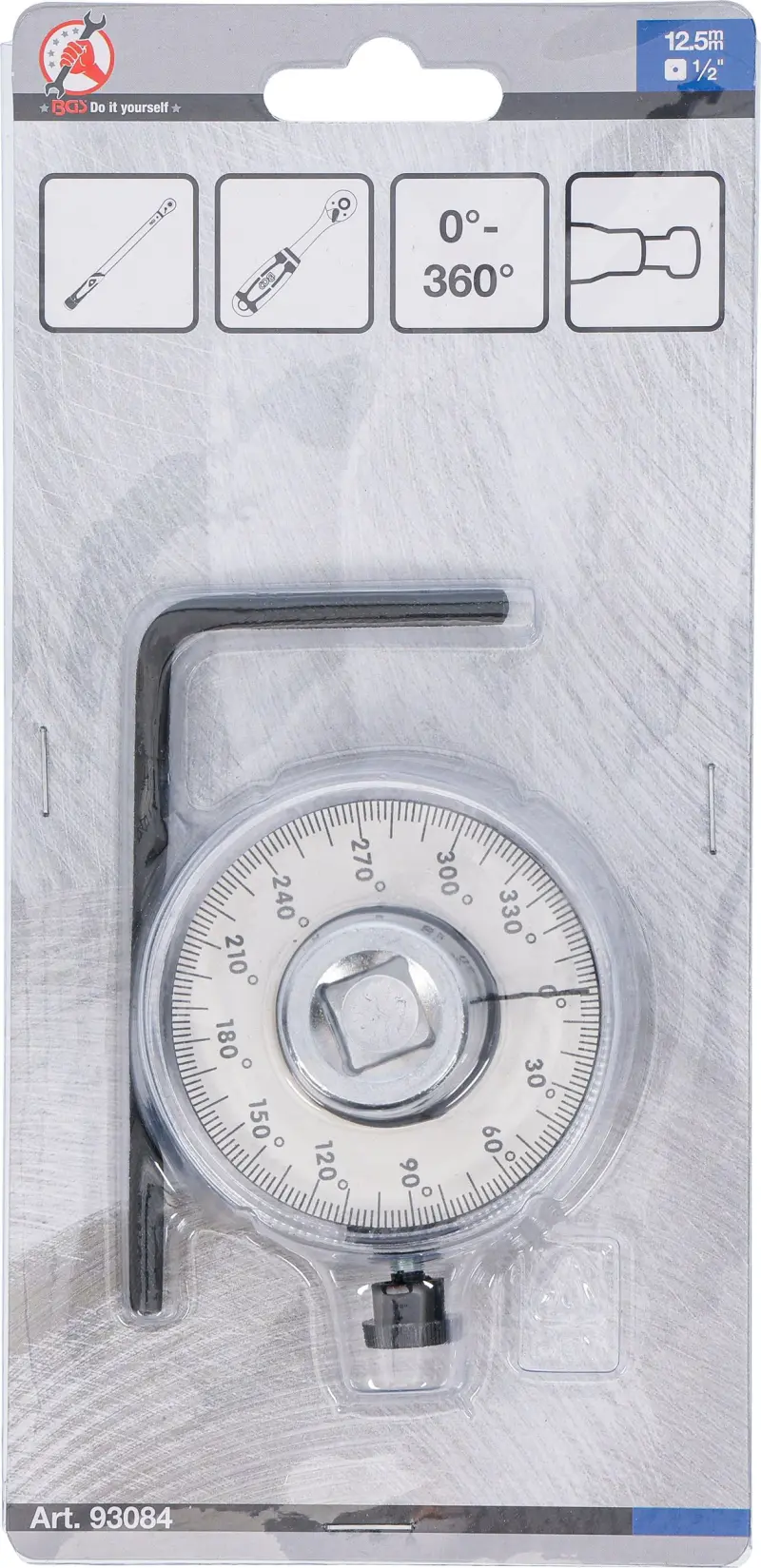 Ráčnový úhloměr 1/2" Kraftmann 93084 (BGS1093084)