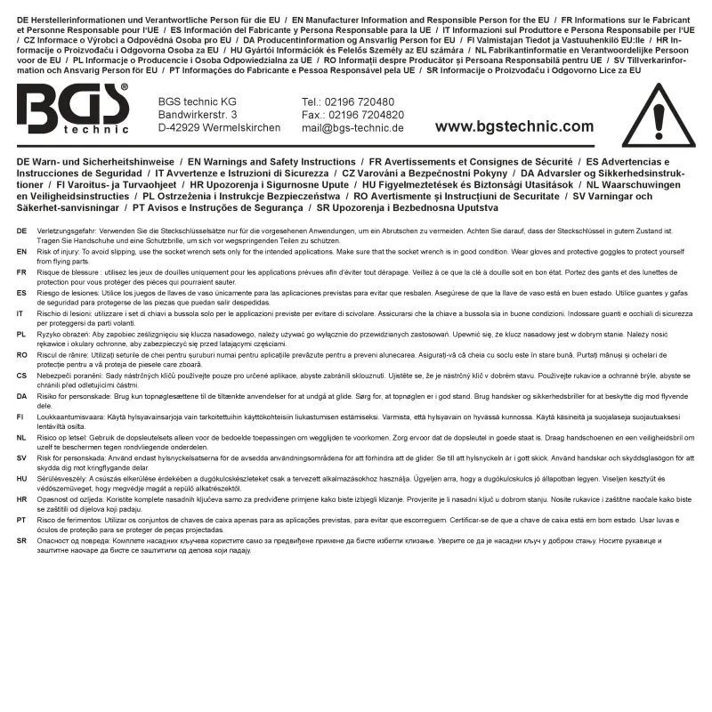 Gola sada HEX 19 mm - průchozí, hlavice Gear Lock 10 ÷ 24 mm BGS 74712 - 17 dílů (BGS1074712)