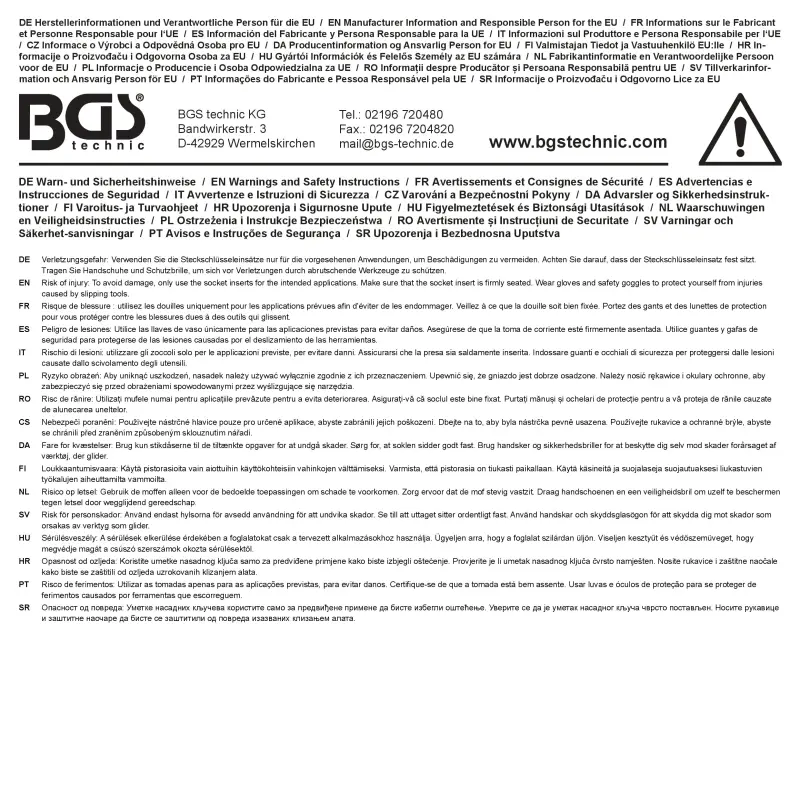 Nástrčné hlavice 1/2" 6hran 10 ÷ 24 mm BGS 74700, rázové - 15 dílů (BGS1074700)